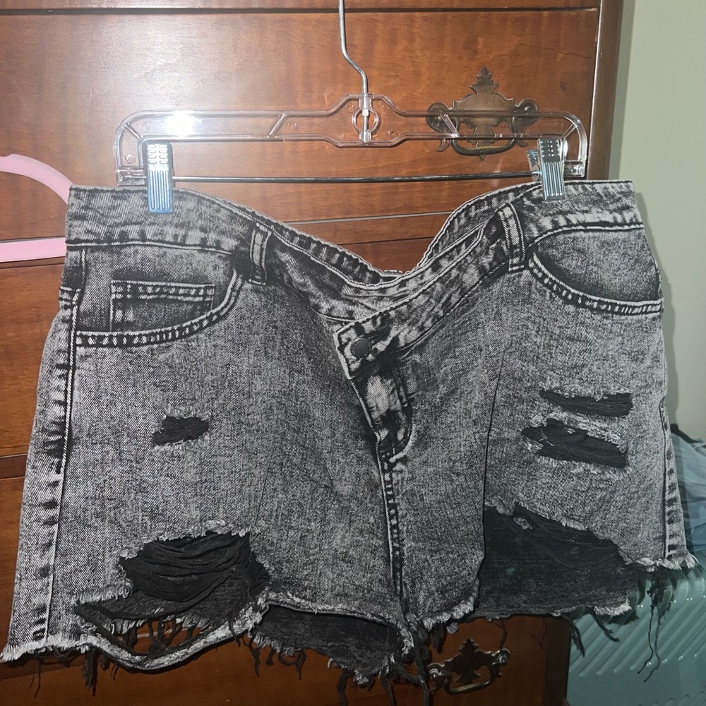 Black Jean shorts from SHEIN.